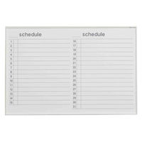 馬印 アルミフレーム 壁掛ホーローホワイトボード スケジュール横罫 910×610 MR23Y 1枚（直送品）