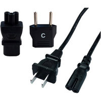 カシムラ 電源ケーブル 3ピン変換プラグ付き NTI-105 1個（直送品）