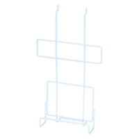 【軒先渡し】林製作所 収納付きハイテーブル用オプション マガジンラック 幅180×奥行83×高さ314mm ホワイト 1個（直送品）