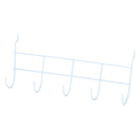【軒先渡し】林製作所 収納付きハイテーブル用オプション ５連フック 幅228×奥行96×高さ53mm ホワイト 1個（直送品）