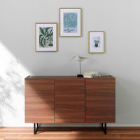 フナモコ SIDE BOARD サイドボード 幅1198×奥行335×高さ750mm リアルウォールナット 1台（直送品）