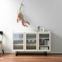 フナモコ SIDE BOARD サイドボード 幅1198×奥行333×高さ750mm ホワイトウッド 1台（直送品）