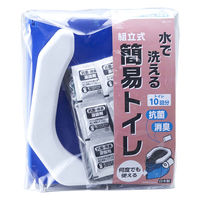 旭電機化成 水で洗える組立式簡易トイレ 10回分 ABO-7010 1S(10個)（直送品）