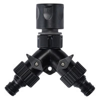 グリーンライフ コック付き2分岐ホースコネクター(BK/AGY) HC-05 1個（直送品）