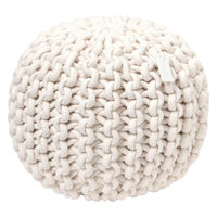 ローププフ アイボリー　クッションスツール LAKOLE/ラコレ