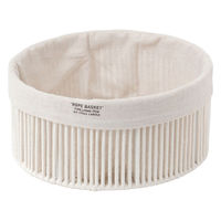 ロープ収納ボックス ラウンド(L) アイボリー LAKOLE/ラコレ