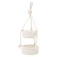 ロープ吊り下げ収納 アイボリー LAKOLE/ラコレ