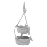 ロープ吊り下げ収納 グレー LAKOLE/ラコレ