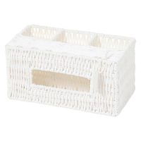 ペーパーティッシュ&リモコン収納ボックス アイボリー LAKOLE/ラコレ