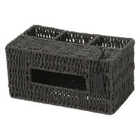 ペーパーティッシュ&リモコン収納ボックス グレー LAKOLE/ラコレ