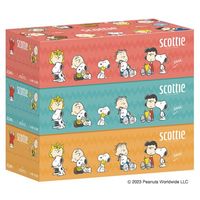 日本製紙クレシア スコッティ ティシュースヌーピー 1セット(3箱×6パック入) 41337X6 1セット(18箱) 69-6980-68（直送品）