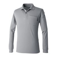 TS DESIGN 長袖ポロシャツ アッシュグレー L 2275-21-L 1枚（直送品）