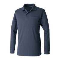 TS DESIGN 長袖ポロシャツ インディゴブルー L 2275-41-L 1枚（直送品）