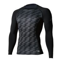 TS DESIGN ロングスリーブシャツ ブラック×ハニカム 3L 8225-51-3L 1セット(2枚)（直送品）