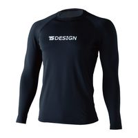TS DESIGN マイクロフリースロングスリーブシャツ ブラック×チャコールグレー S 8625-90-S 1セット(3枚)（直送品）