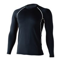 TS DESIGN マイクロフリースロングスリーブシャツ ブラック×チャコールグレー LL 8625-92-LL 1セット(3枚)（直送品）