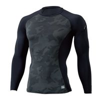 TS DESIGN ロングスリーブシャツ ブラック×迷彩 M 8225-99-M 1セット(2枚)（直送品）