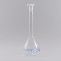 Isolab メスフラスコ(白) プラスチック栓付 250mL imf250pps 1個（直送品）