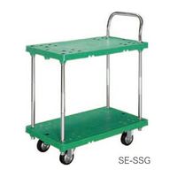 シシクSISIKUアドクライス 運搬台車 SFーSSG 2段 ハンドル両袖固定 1ケ（直送品）