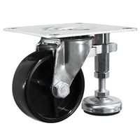 シシクSISIKUアドクライス アジャスターフット付キャスター ADJー65UーBN 1セット(4ケ)（直送品）