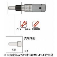 マイクロメータヘッド メーカー一般校正証明書付 特急校正(148ー853) MHA3-13(+Mitutoyo EXP-KOUSEI) 1個（直送品）