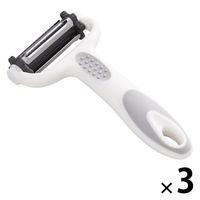 3wayピーラー TP-32 1セット（1個×3） 皮むき器 皮むき 千切り ストレート刃 ギザ刃 ダイヤル回転切り替え タマハシ