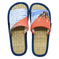 【スリッパ】オクムラ 北斎・写楽/い草畳スリッパ M ネイビー（直送品）