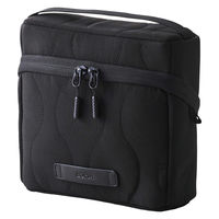 ガジェットポーチ 大容量 自立型 ハンドル付き 撥水 キルティング ブラック BMA-QTGPSBK エレコム 1個（直送品）