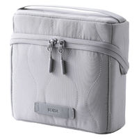 ガジェットポーチ 大容量 自立型 ハンドル付き 撥水 キルティング 小物入れ グレー BMA-QTGPSGY エレコム 1個（直送品）