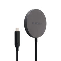 ワイヤレス充電器 Qi2 25W 卓上パッド マグネット式 高速充電 ブラック EC-MA12BK エレコム 1個（直送品）