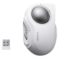 トラックボールマウス 人差し指 34mm ワイヤレス 小型 静音 5ボタン ホワイト M-MT2MRSAWH エレコム 1個（直送品）
