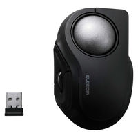 トラックボールマウス 人差し指 34mm ワイヤレス 小型 静音 5ボタン ブラック M-MT2MRSABK エレコム 1個（直送品）