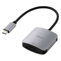 SDカードリーダー Type-C SD/microSD対応 ケーブル一体型 シルバー MR3C-C20SV エレコム 1個（直送品）