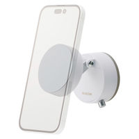 スマホホルダー マグネット MagSafe対応 真空吸盤固定 ホワイト P-DSMSCWWH エレコム 1個（直送品）