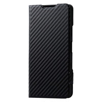 Xperia 10VII ケース 手帳型 衝撃吸収 超軽量 薄型 カーボンブラック PM-X252PLFUCB エレコム 1個（直送品）