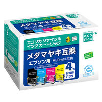 エコリカ エプソン MED-4CL対応 リサイクルインク ECI-EMED-4P 1台（直送品）