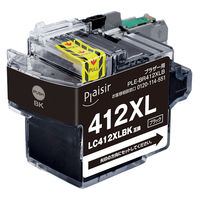 プレジール LC412XLBK互換(顔料ブラック)インクカートリッジ PLE-BR412XLB 1台（直送品）