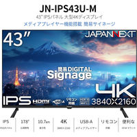 JAPANNEXT 43インチ ワイド 4K液晶ディスプレイ JN-IPS43U-M 1台（直送品）