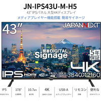JAPANNEXT 43インチ ワイド 4K液晶ディスプレイ JN-IPS43U-M-H5 1台（直送品）