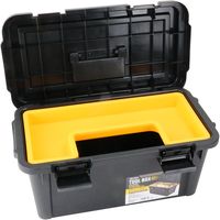 藤原産業 SK11 ツールボックス W490×D255×H238mm コの字型トレー付 FTBー490BK 1セット(2個)（直送品）