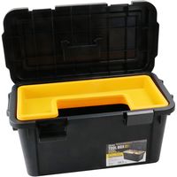 藤原産業 SK11 ツールボックス W560×D290×H290mm コの字型トレー付 FTBー560BK 1セット(2個)（直送品）