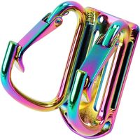 SK11 アルミツールフックTG ダブルカラビナ(W75mm×H90mm×D65mm) レインボーカラー SPDーTHーWーRIP 1個（直送品）