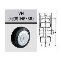 ナンシン ゴム(グレー)車輪mmシリーズ100mm mmー100 1セット(50個)（直送品）