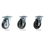 ナンシン 汎用キャスター自在タイプ 125mmゴム・グレー車輪付 STCー125CNCグレー 1セット(10個)（直送品）