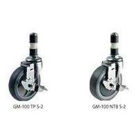 ナンシン 一般キャスター自在ストッパー付タイプ 100mmエラストマー(B入)車輪付 GMー100TBSー2ー22 1セット(25個)（直送品）