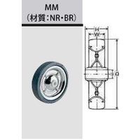 ナンシン ゴム(グレー)車輪mmシリーズ150mm mmー150 1セット(20個)（直送品）