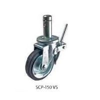 ナンシン 足場用キャスター自在ストッパー付タイプ 130mmゴム(B入)車輪付 SCPー130VS 1セット(4個)（直送品）