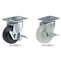 ナンシン 汎用キャスター自在ストッパー付タイプ 75mmウレタン(B入)車輪付 STCー75NTBSー2 1セット(40個)（直送品）