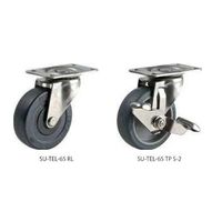 ナンシン ステンレスキャスター自在タイプ 65mmナイロン・白車輪付 SUーTELー65NL 1セット(80個)（直送品）