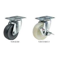ナンシン 汎用キャスター自在ストッパー付タイプ 51mmゴム車輪付 TCMー65EMSー1 1セット(50個)（直送品）